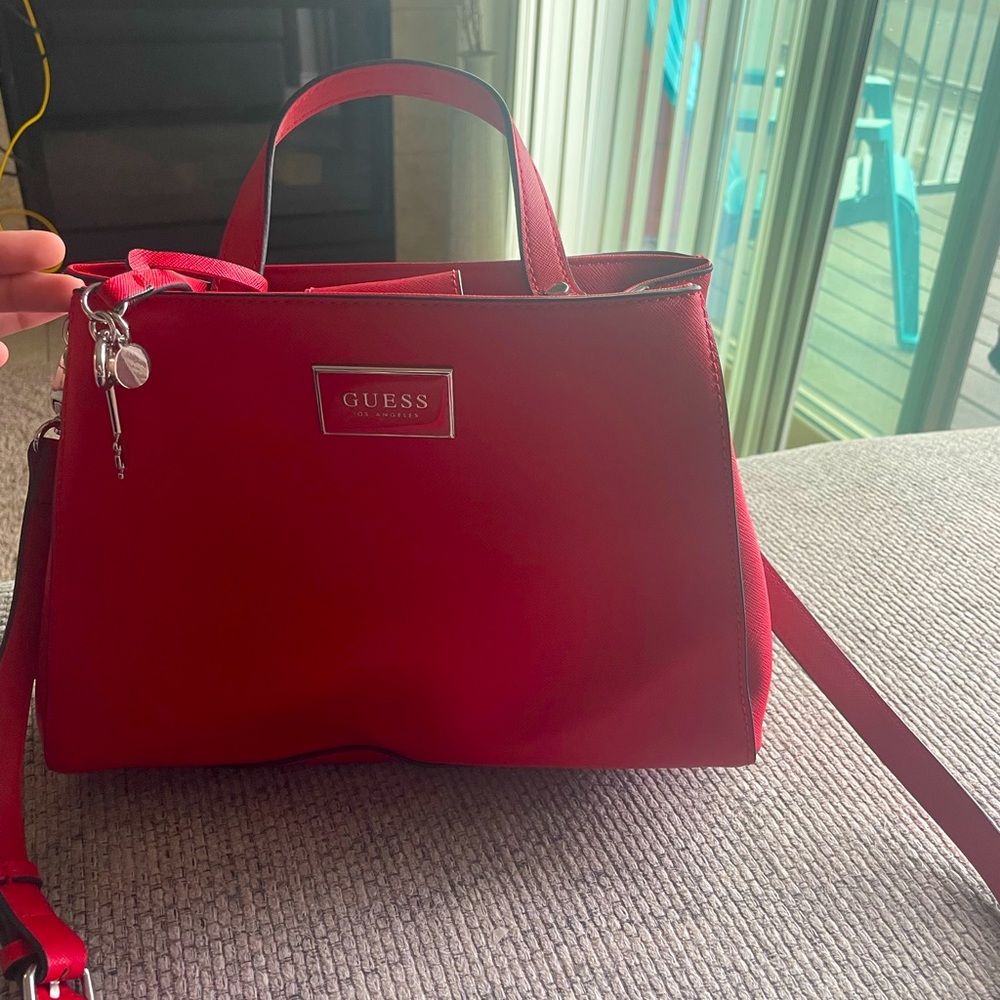 Red Guess Crossbody Purse